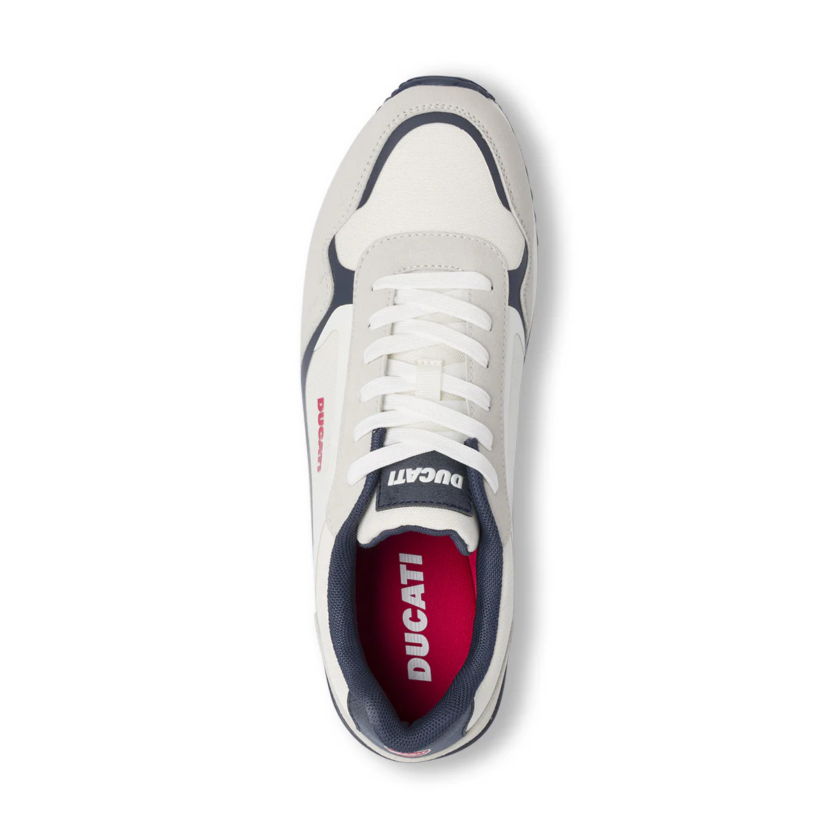 Sneakers da uomo bianche Ducati con dettaglio effetto scamosciato - Image 5