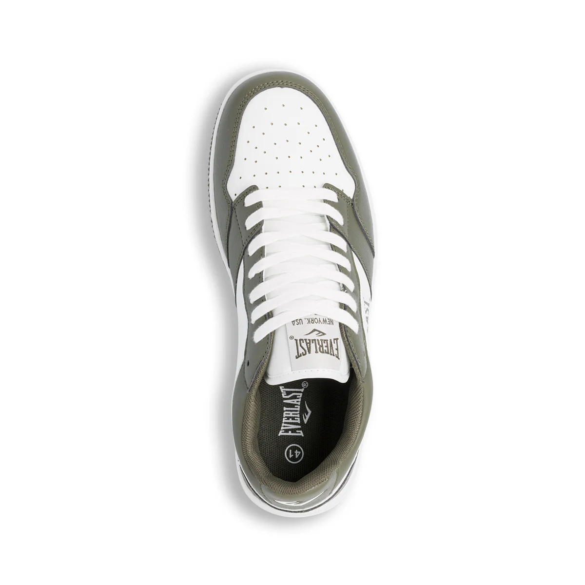 Sneakers da uomo bianche e verde militare con logo Everlast - Image 6