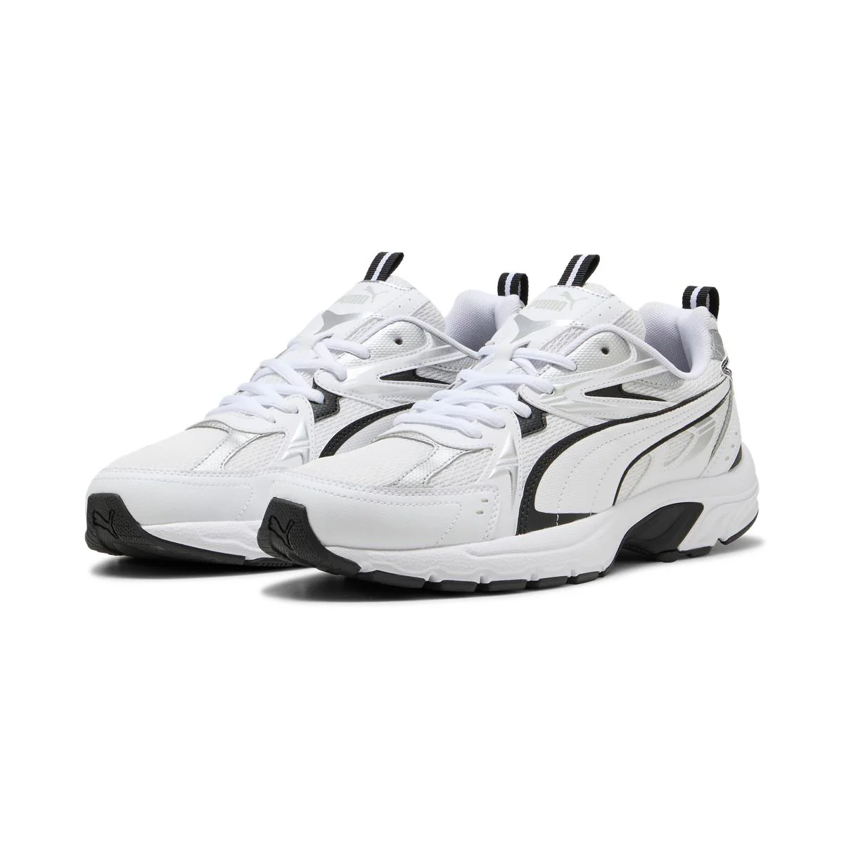 Sneakers da Uomo bianche in mesh con inserti argento Puma Milenio tech