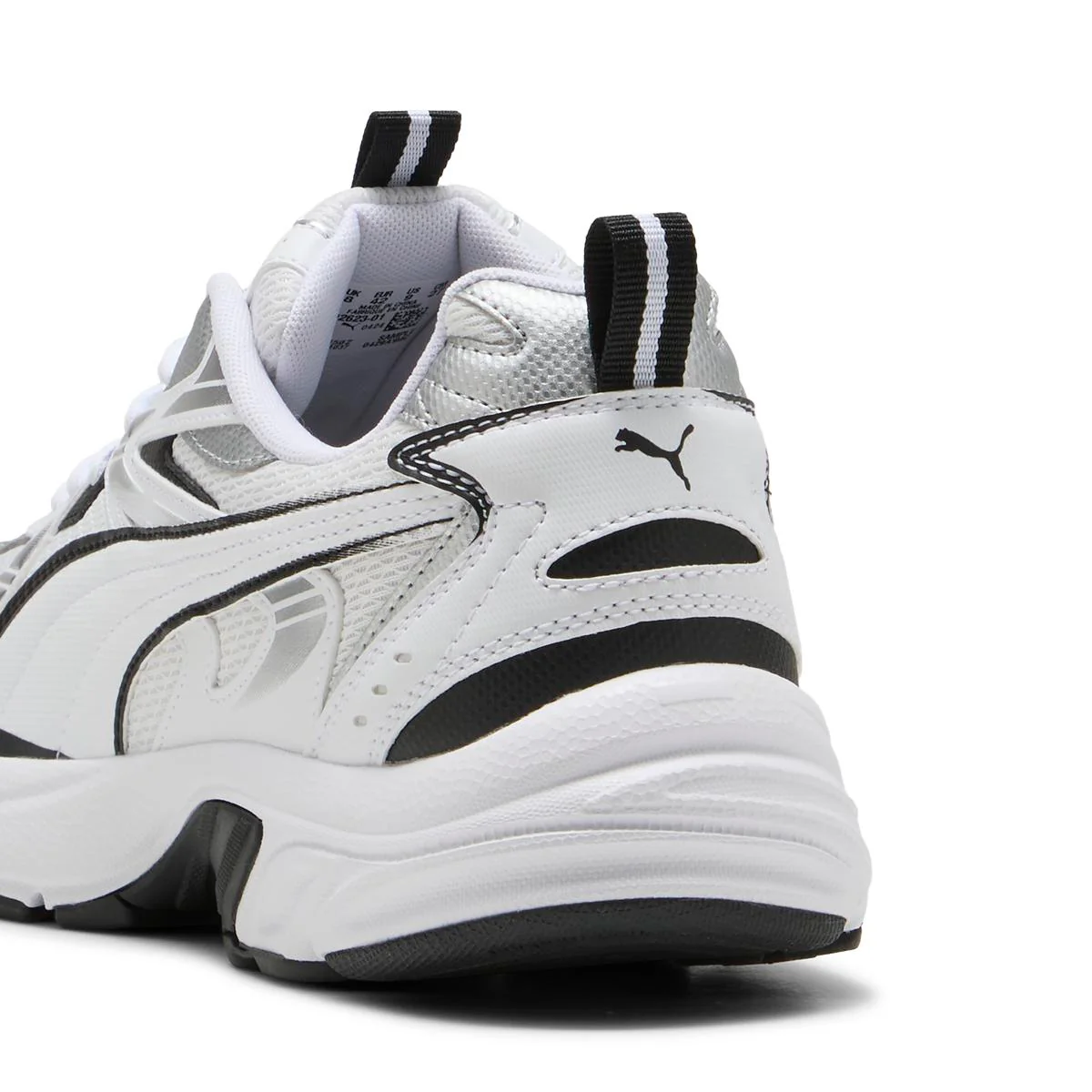 Sneakers da Uomo bianche in mesh con inserti argento Puma Milenio tech - Image 3