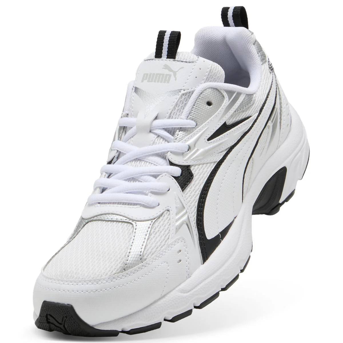Sneakers da Uomo bianche in mesh con inserti argento Puma Milenio tech - Image 6