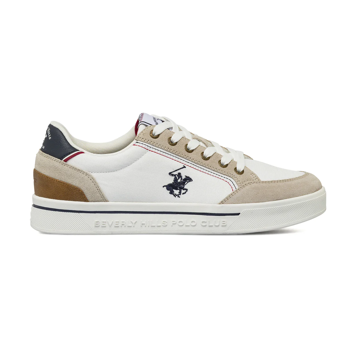 Sneakers da uomo bianche in tessuto Beverly Hills Polo Club