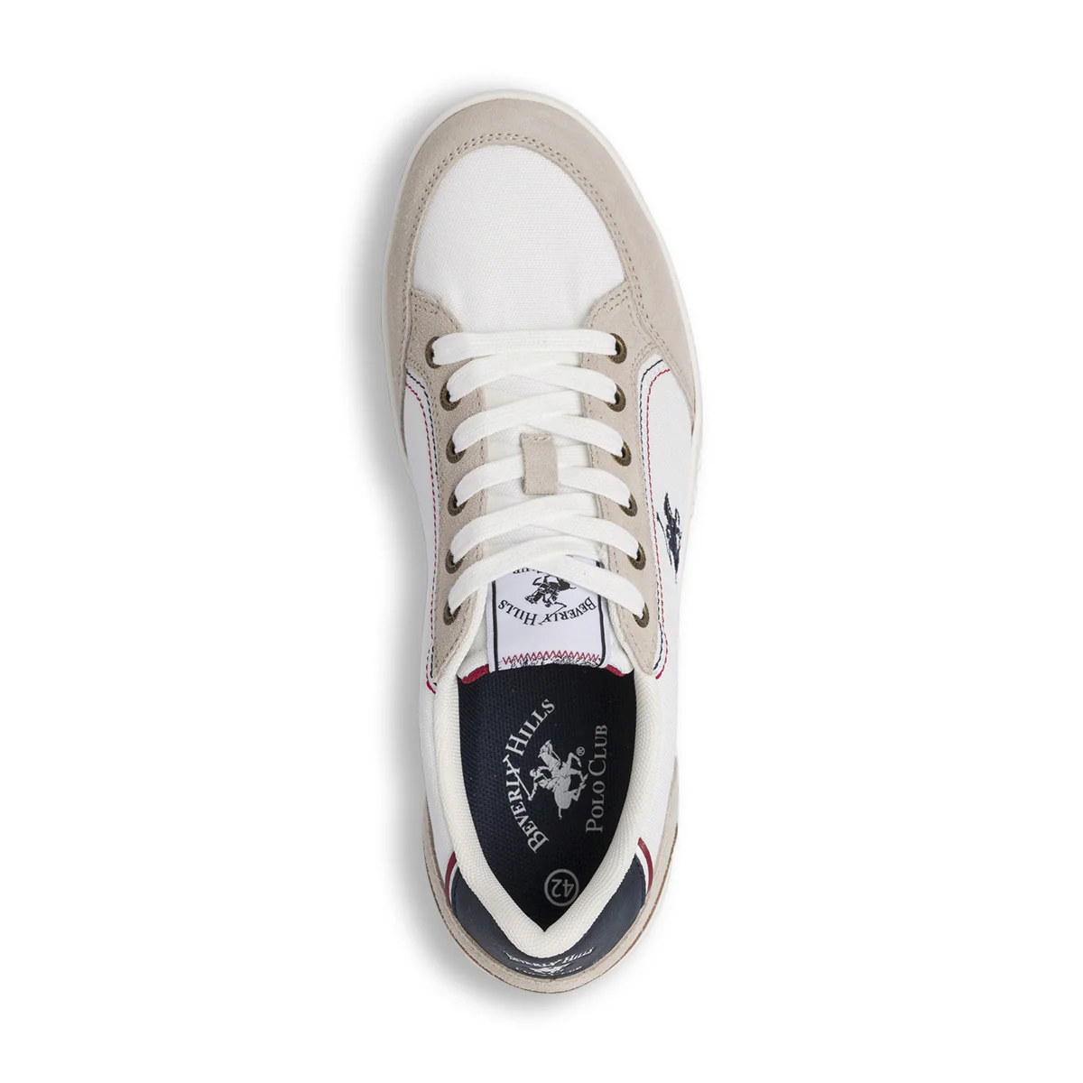 Sneakers da uomo bianche in tessuto Beverly Hills Polo Club - Image 6