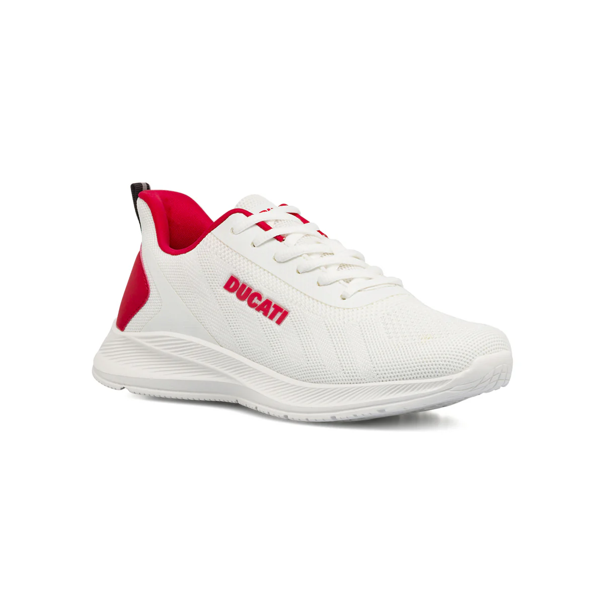 Sneakers da Uomo bianche in tessuto mesh con dettagli rossi Ducati - Image 2