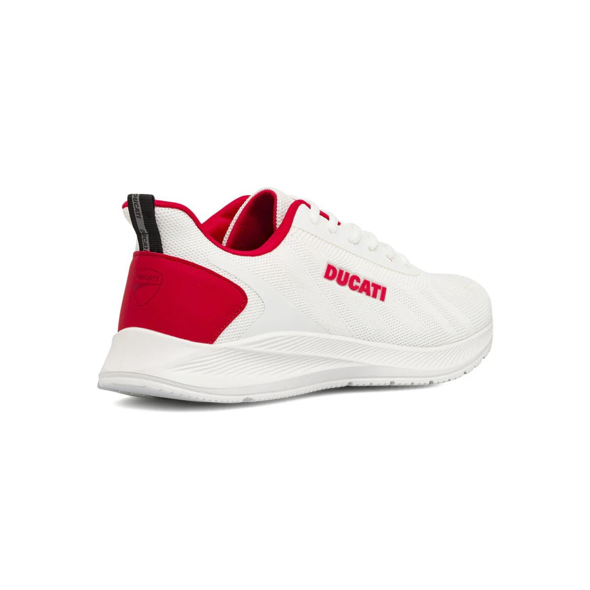 Sneakers da Uomo bianche in tessuto mesh con dettagli rossi Ducati - Image 3