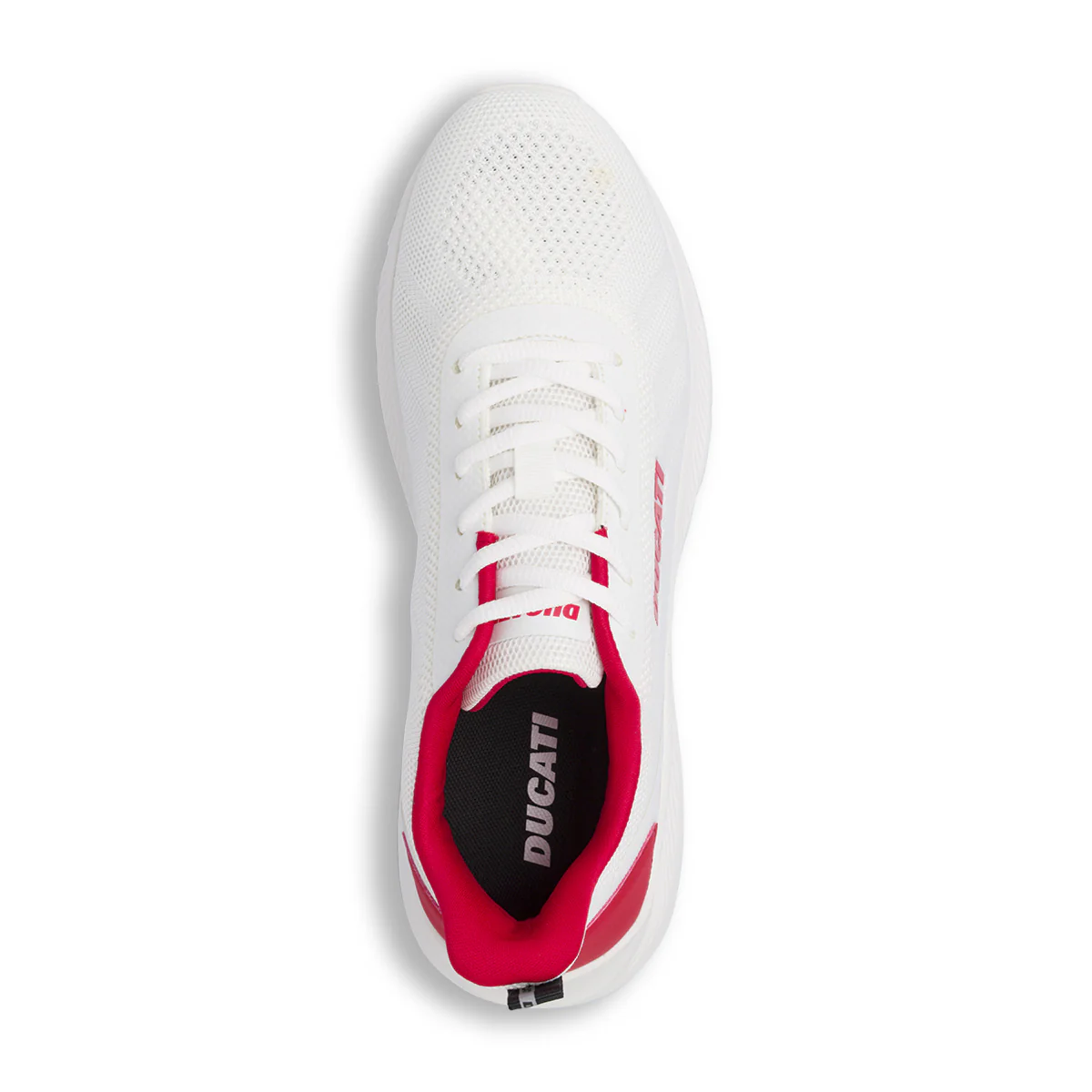 Sneakers da Uomo bianche in tessuto mesh con dettagli rossi Ducati - Image 5