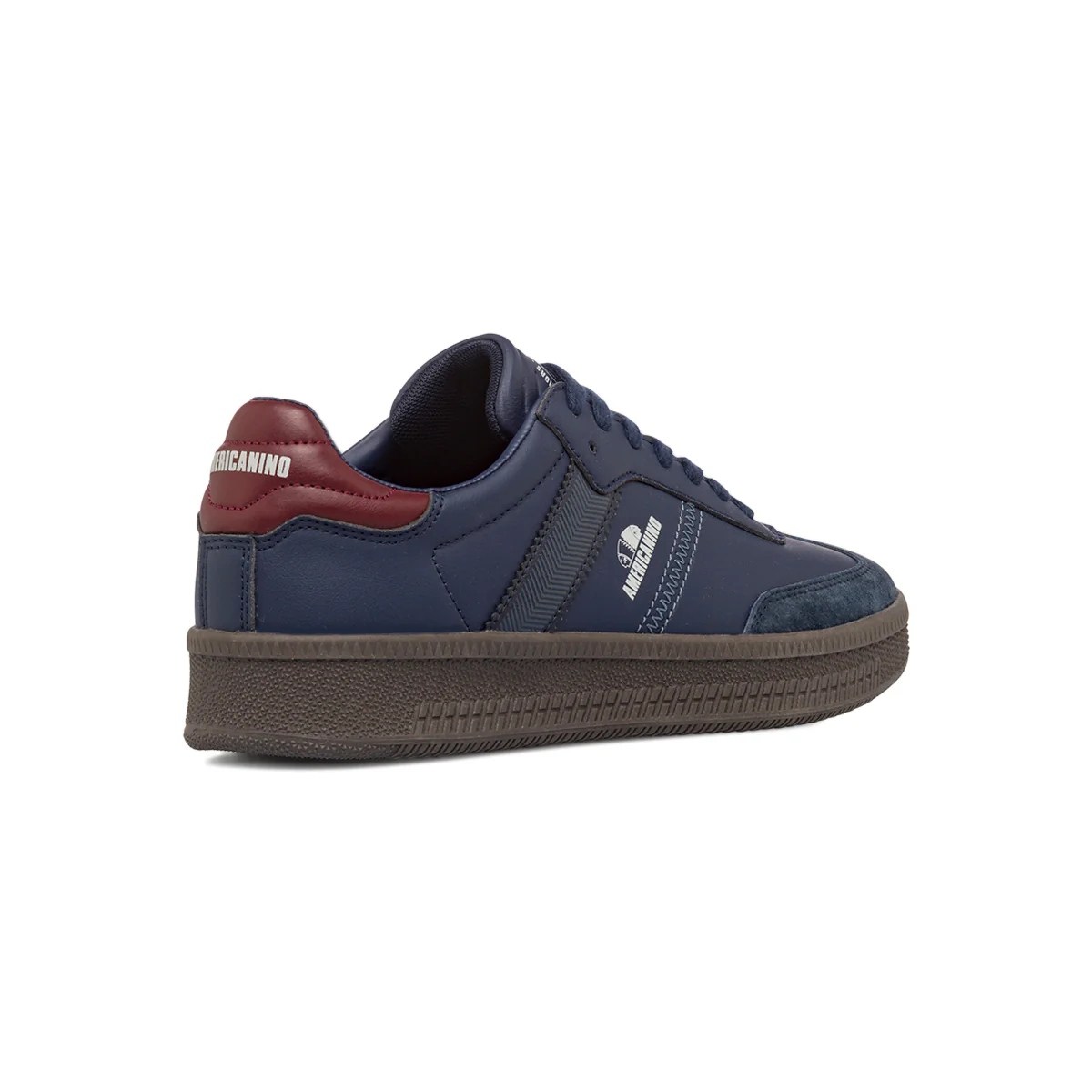 Sneakers da Uomo Blu con Dettagli Bordeaux e Suola in Gomma Americanino - Image 3