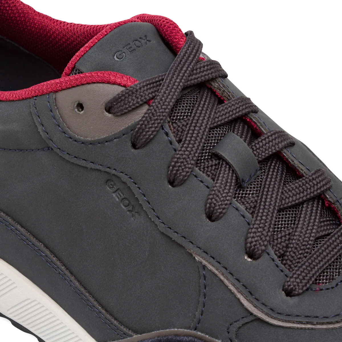 Sneakers da uomo blu con inserti effetto scamosciato Geox - Image 4