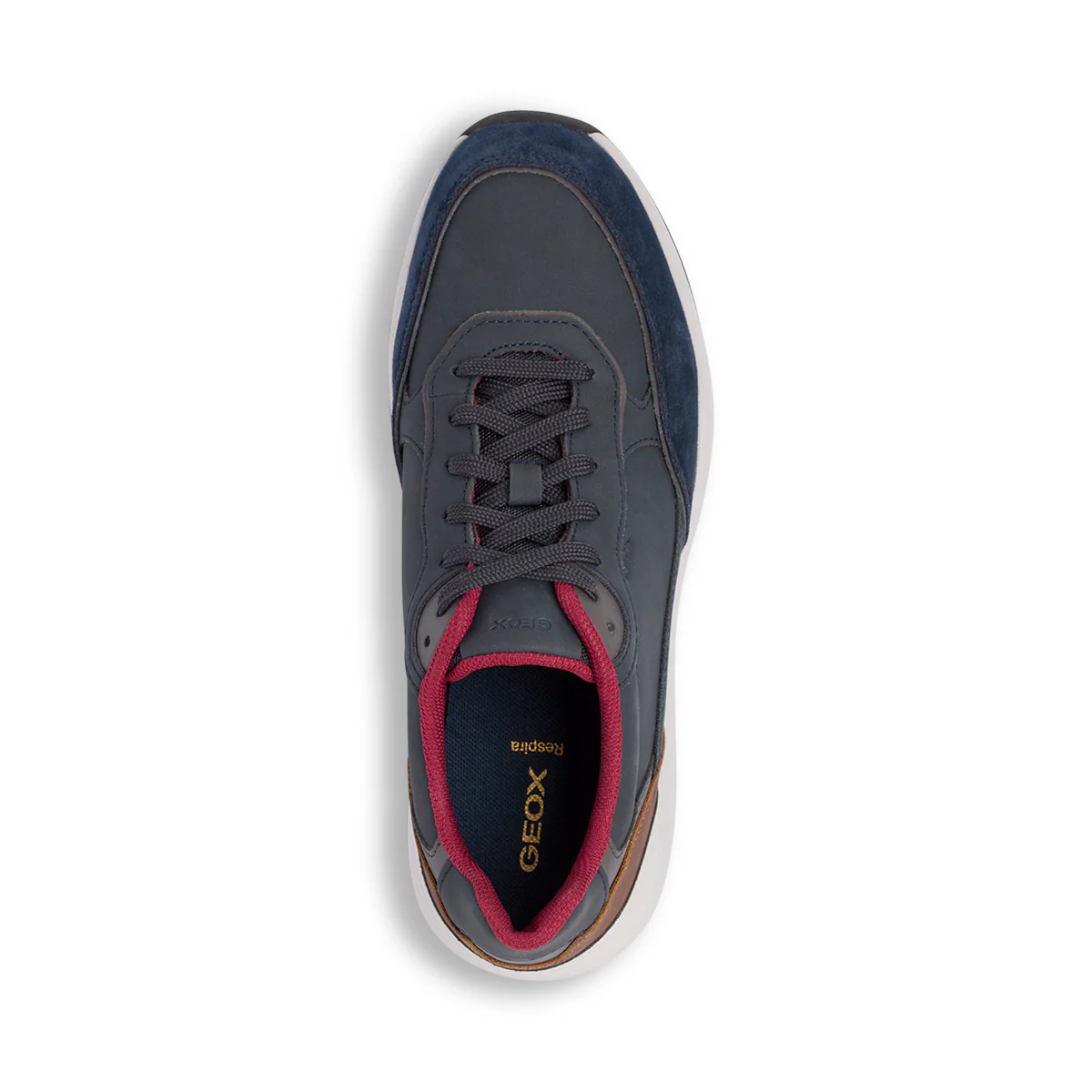 Sneakers da uomo blu con inserti effetto scamosciato Geox - Image 5