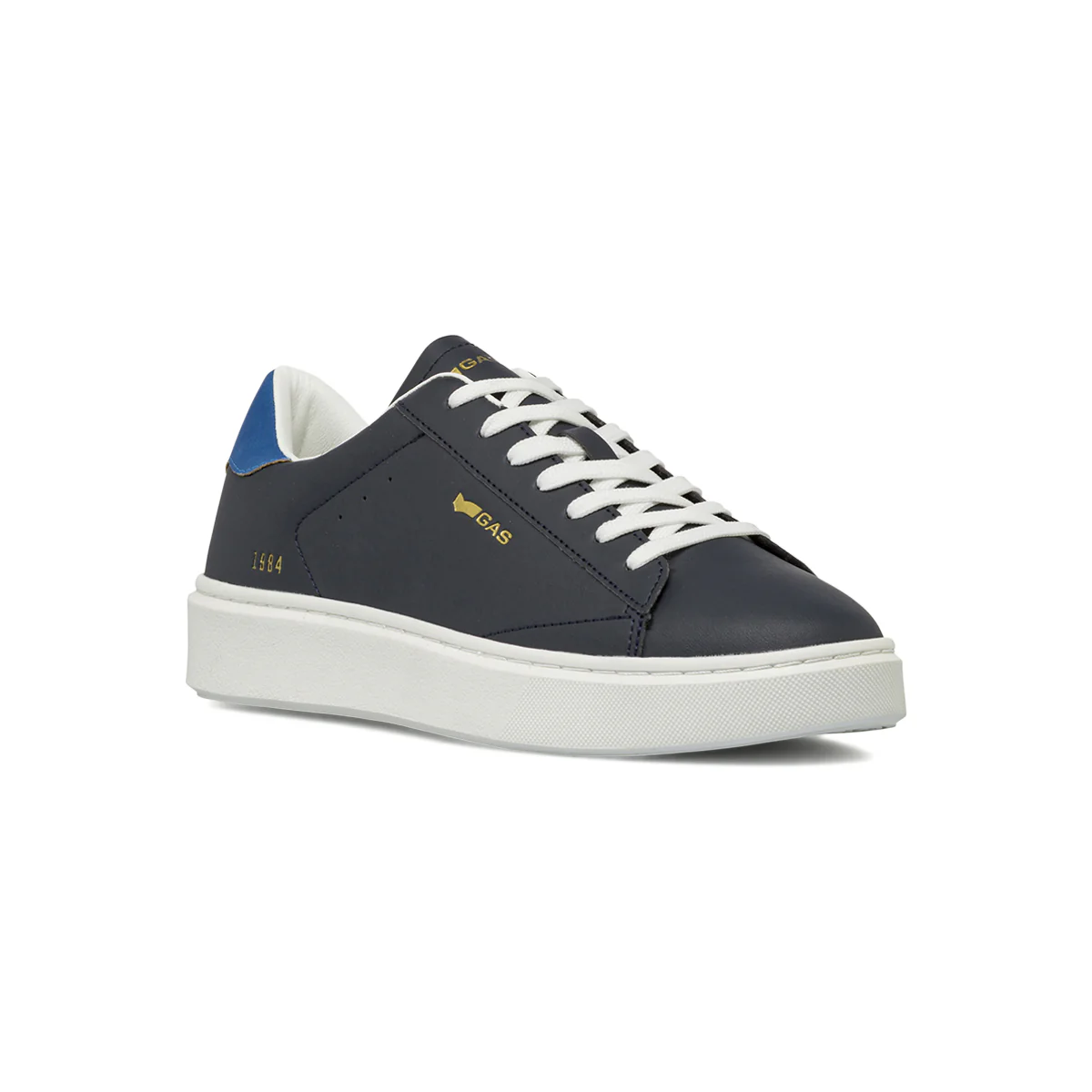 Sneakers da uomo blu con loghi oro Gas - Image 2