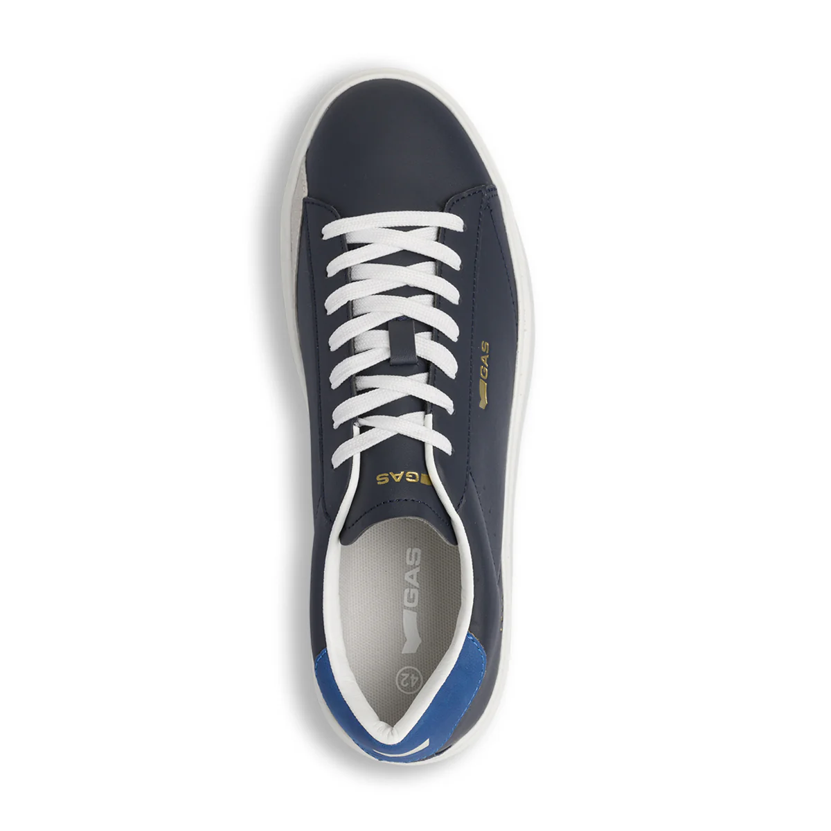 Sneakers da uomo blu con loghi oro Gas - Image 5