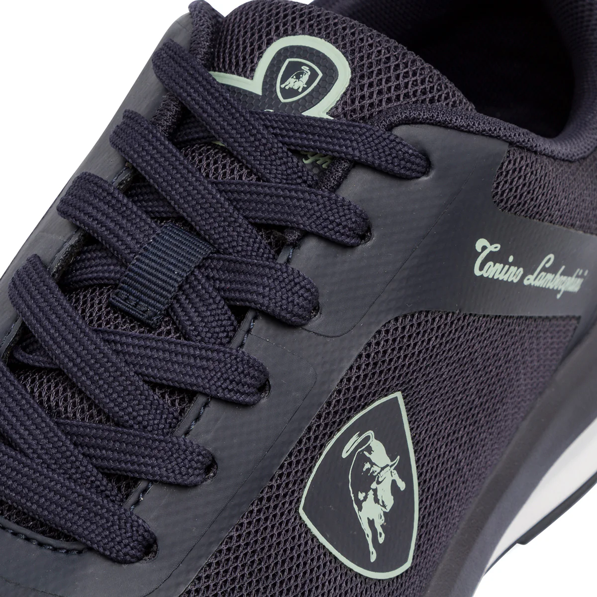 Sneakers da uomo blu con logo e dettagli grigi Tonino Lamborghini - Image 5