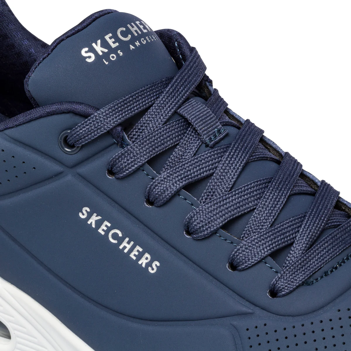 Sneakers da uomo blu con suola ad aria Skechers Uno - Image 6