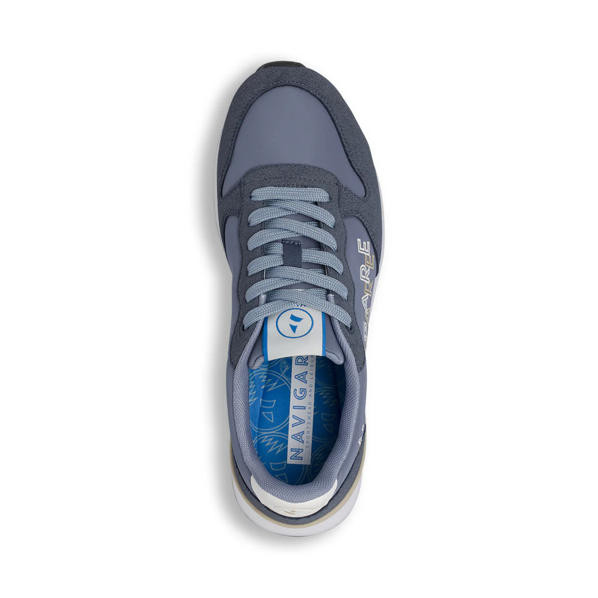 Sneakers da uomo blu e azzurre con maxi logo laterale Navigare - Image 5