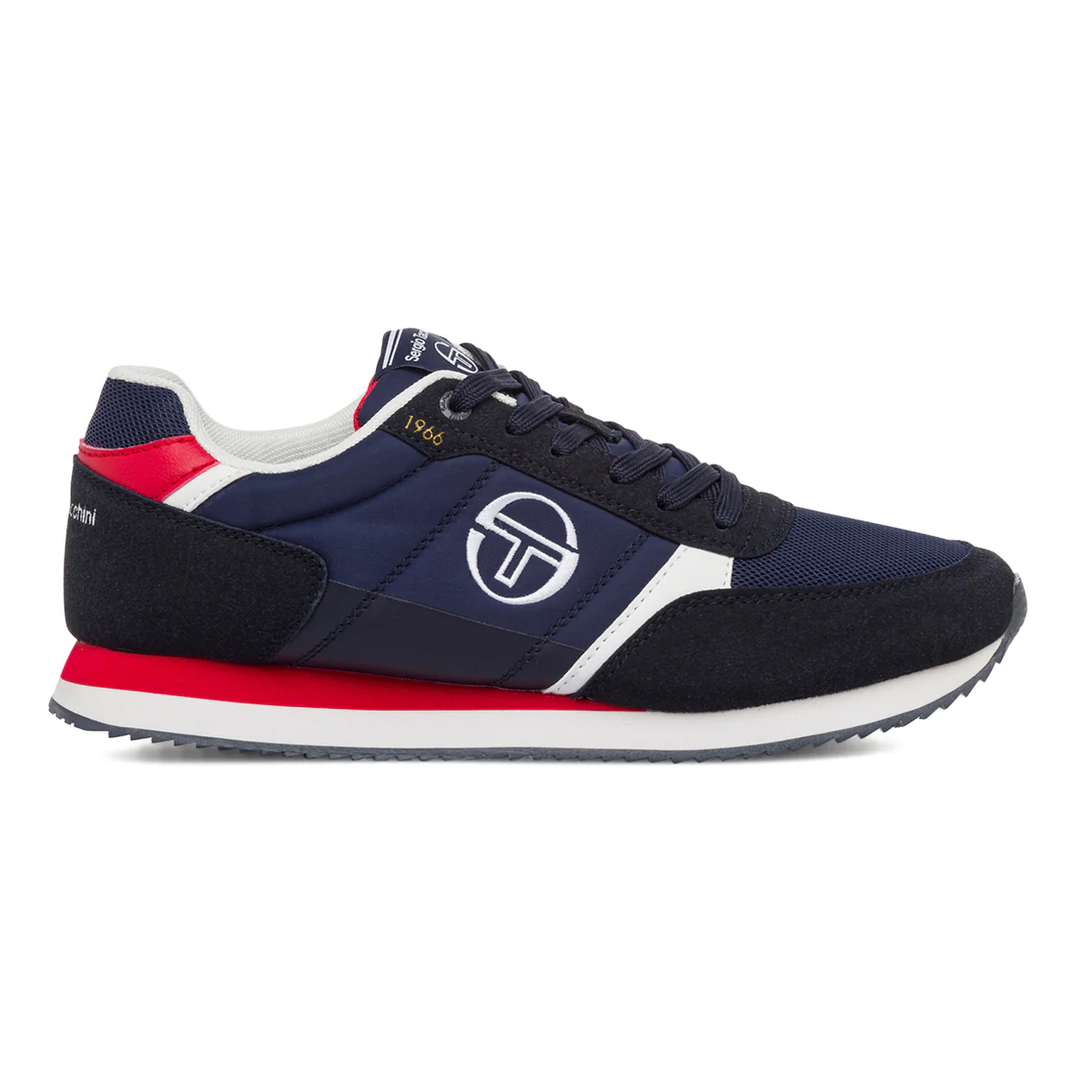 Sneakers da uomo blu navy con dettagli rossi e bianchi Sergio Tacchini Bergamo