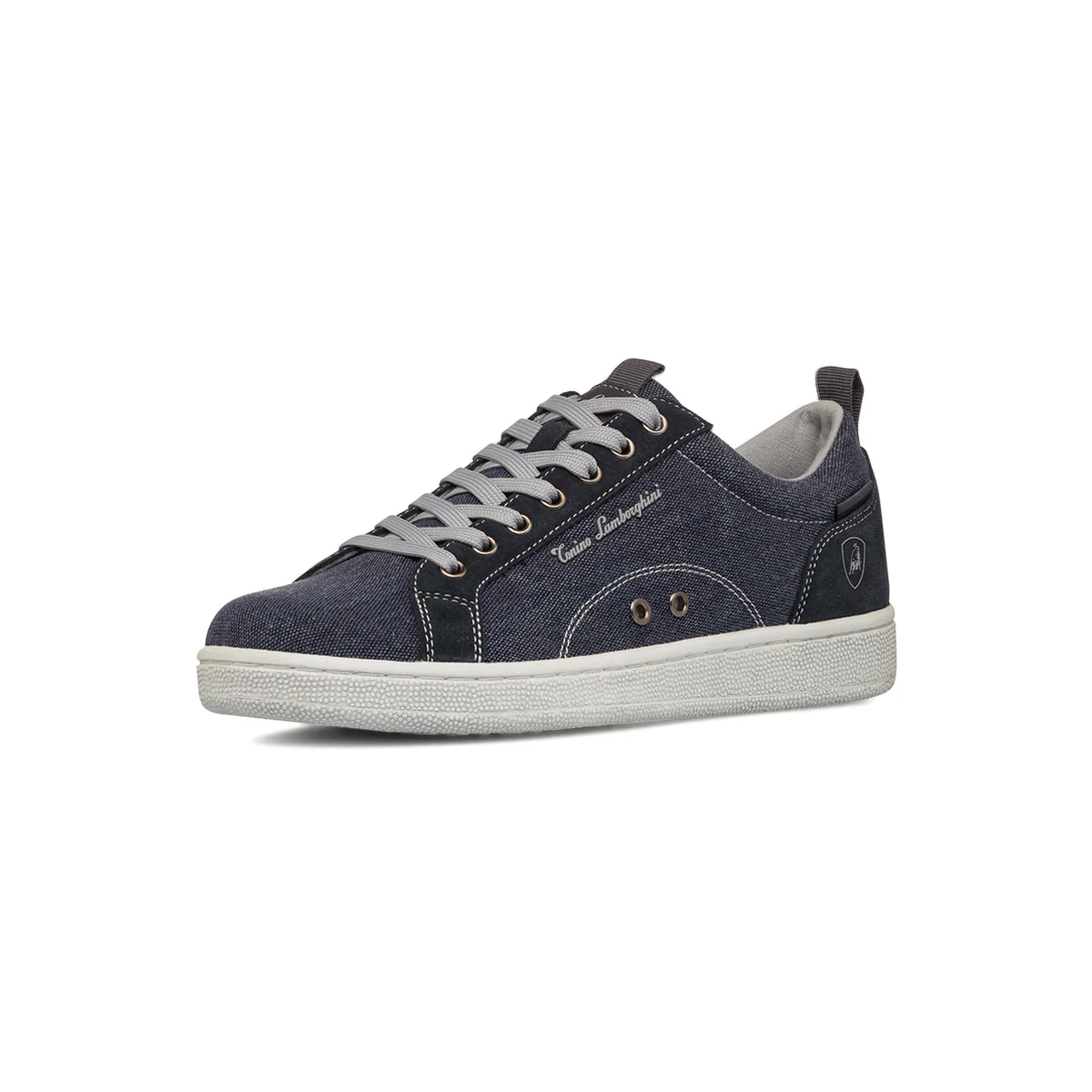 Sneakers da Uomo effetto denim blu con logo laterale Tonino Lamborghini - Image 2
