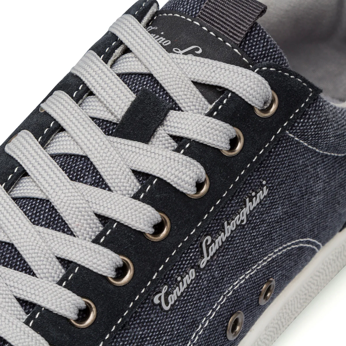 Sneakers da Uomo effetto denim blu con logo laterale Tonino Lamborghini - Image 4