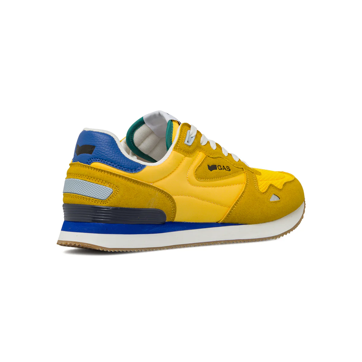 Sneakers da Uomo gialle con inserti effetto scamosciato Gas - Image 3