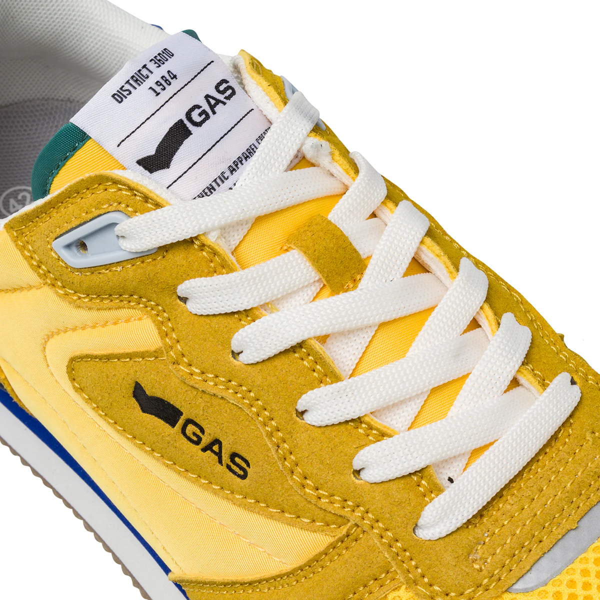 Sneakers da Uomo gialle con inserti effetto scamosciato Gas - Image 4