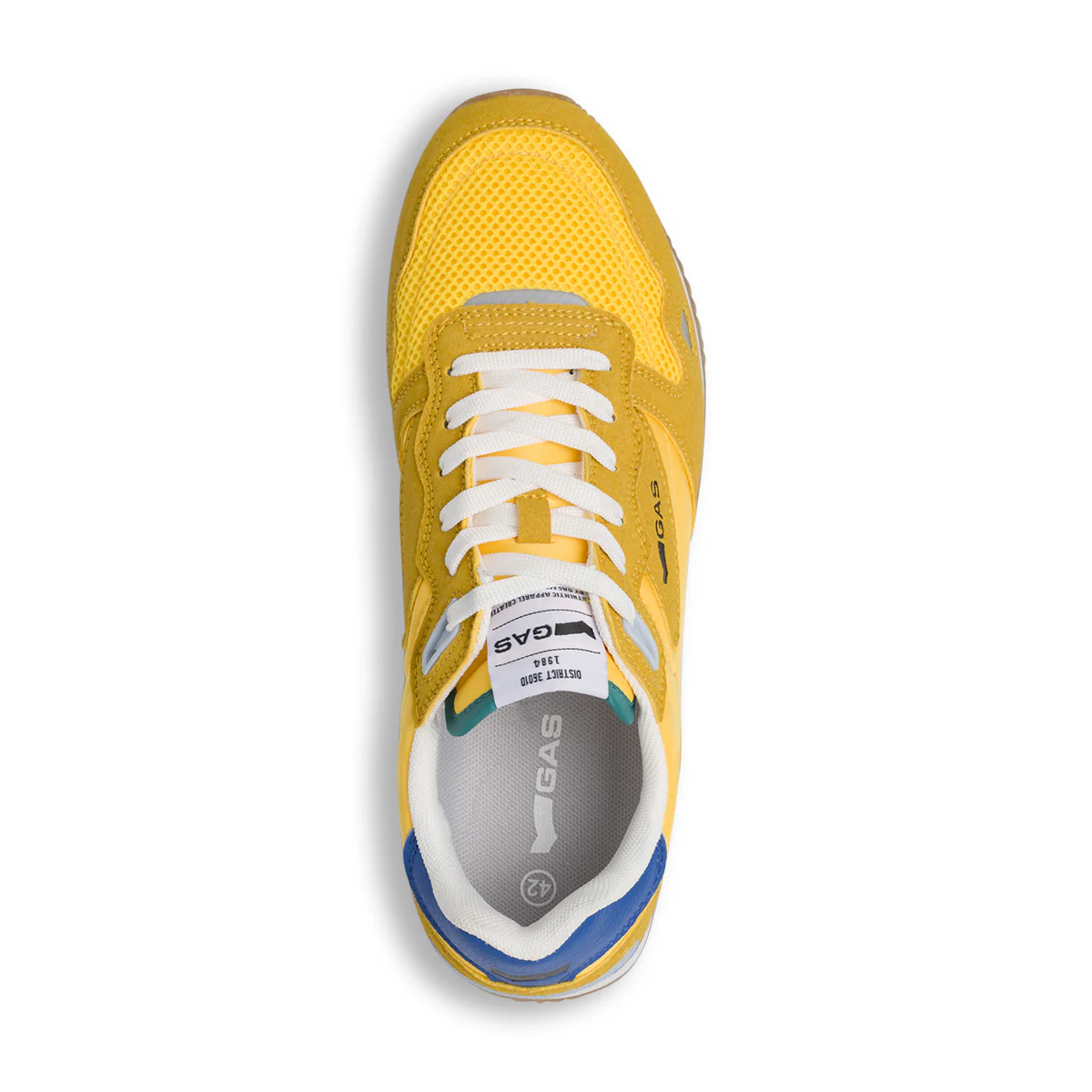 Sneakers da Uomo gialle con inserti effetto scamosciato Gas - Image 5