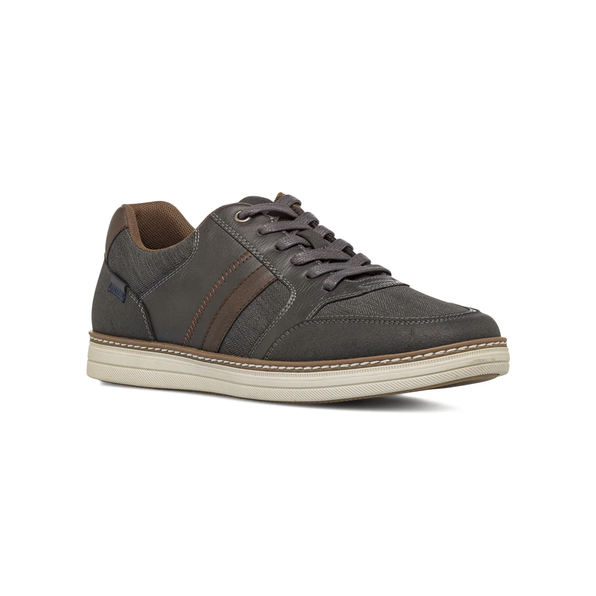 Sneakers da Uomo Grigie con Dettagli Marroni Riflessi Urbani - Image 2