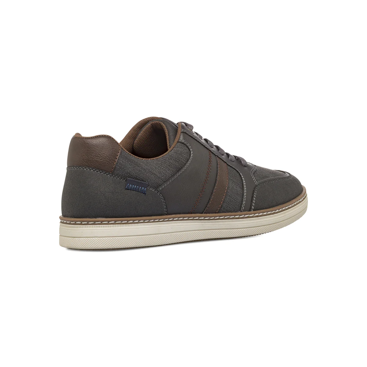 Sneakers da Uomo Grigie con Dettagli Marroni Riflessi Urbani - Image 3