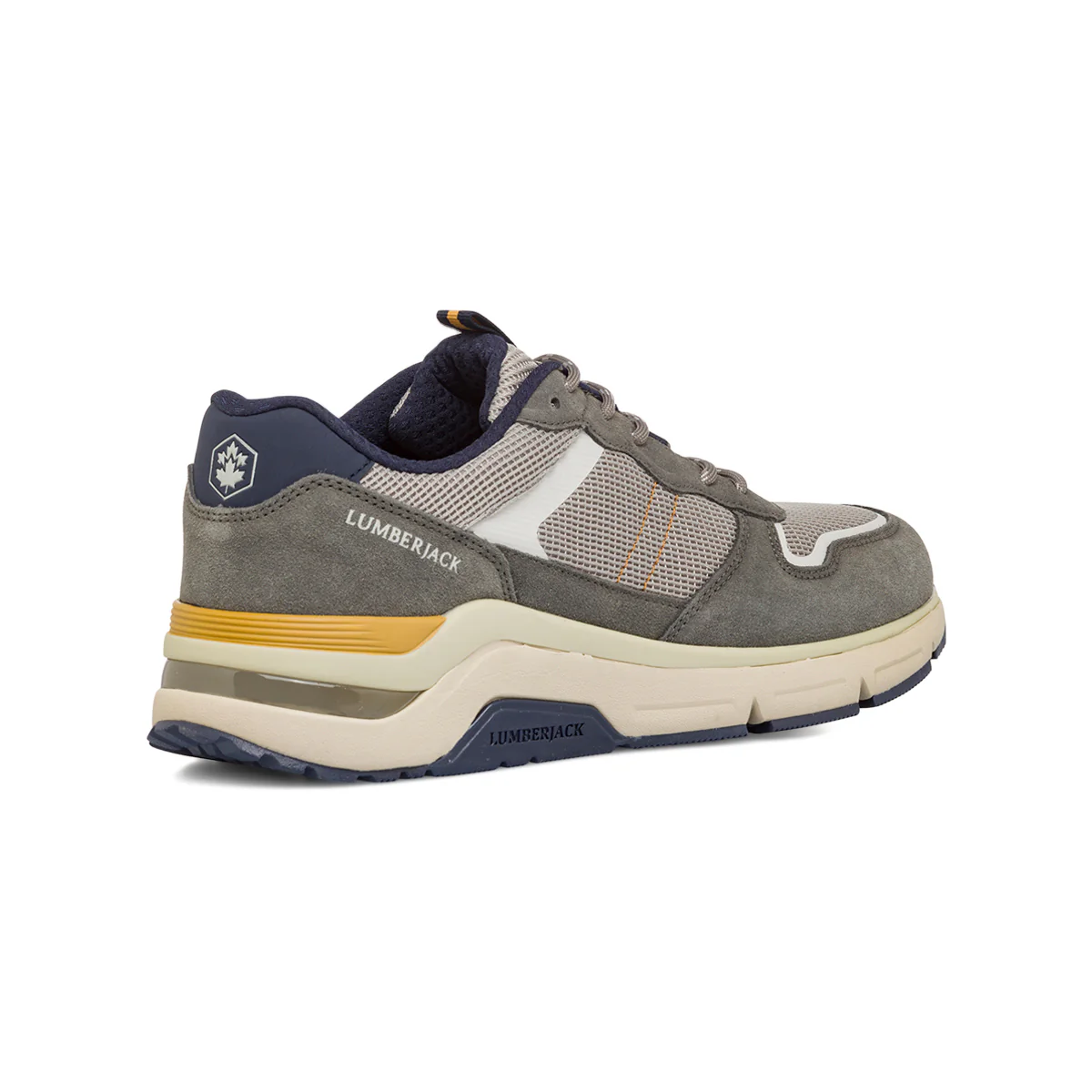 Sneakers da uomo grigie con suola ad aria Lumberjack Roland - Image 3