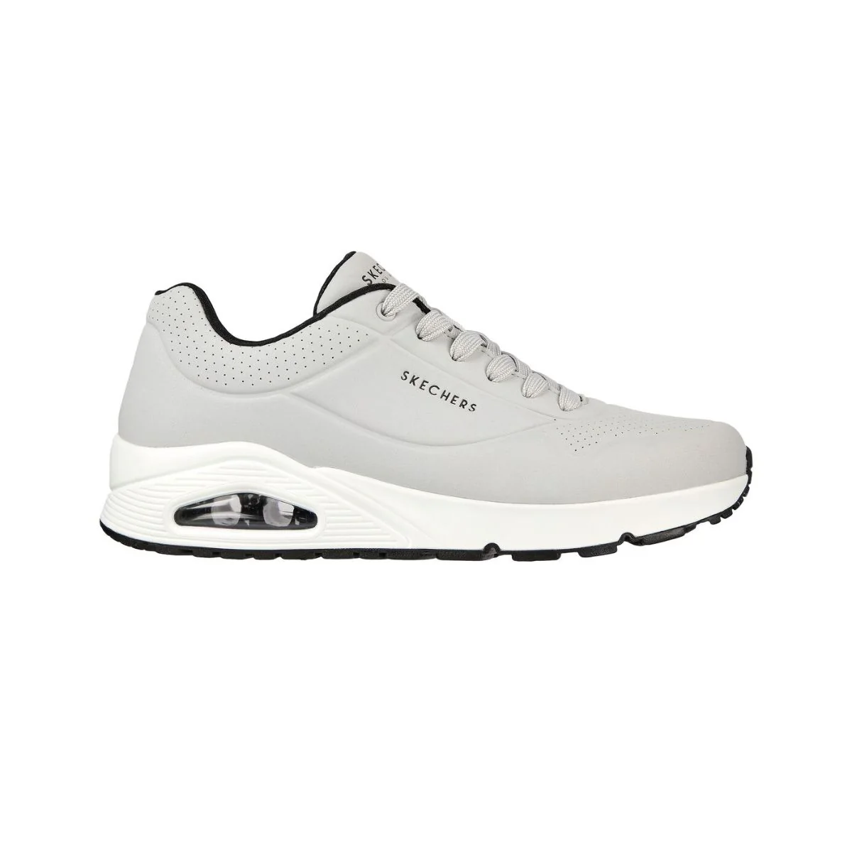 Sneakers da uomo grigie con suola ad aria Skechers Uno