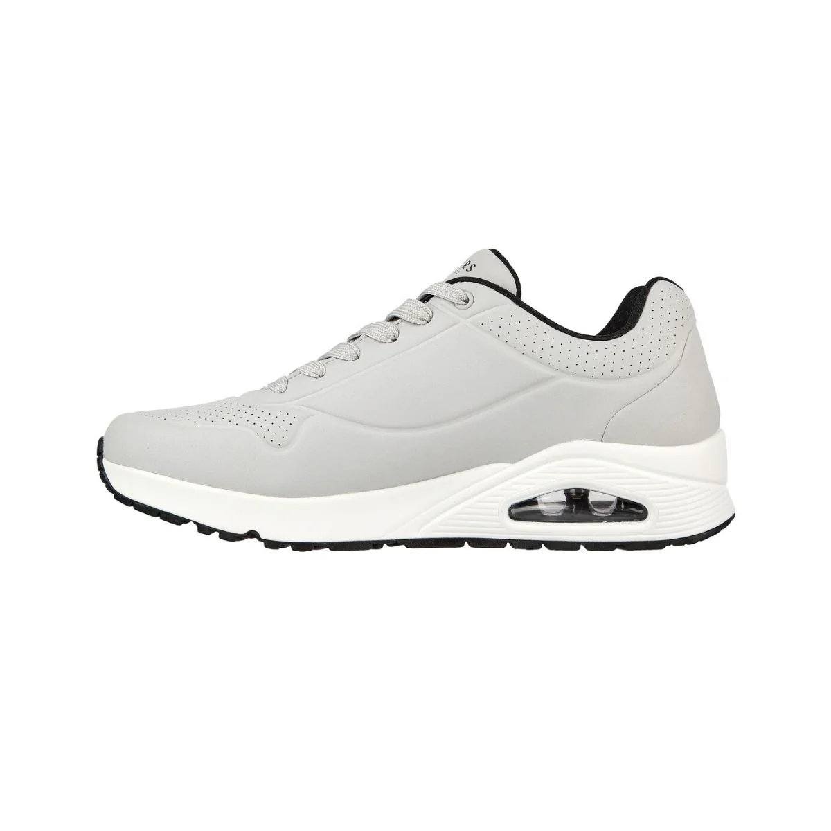 Sneakers da uomo grigie con suola ad aria Skechers Uno - Image 3