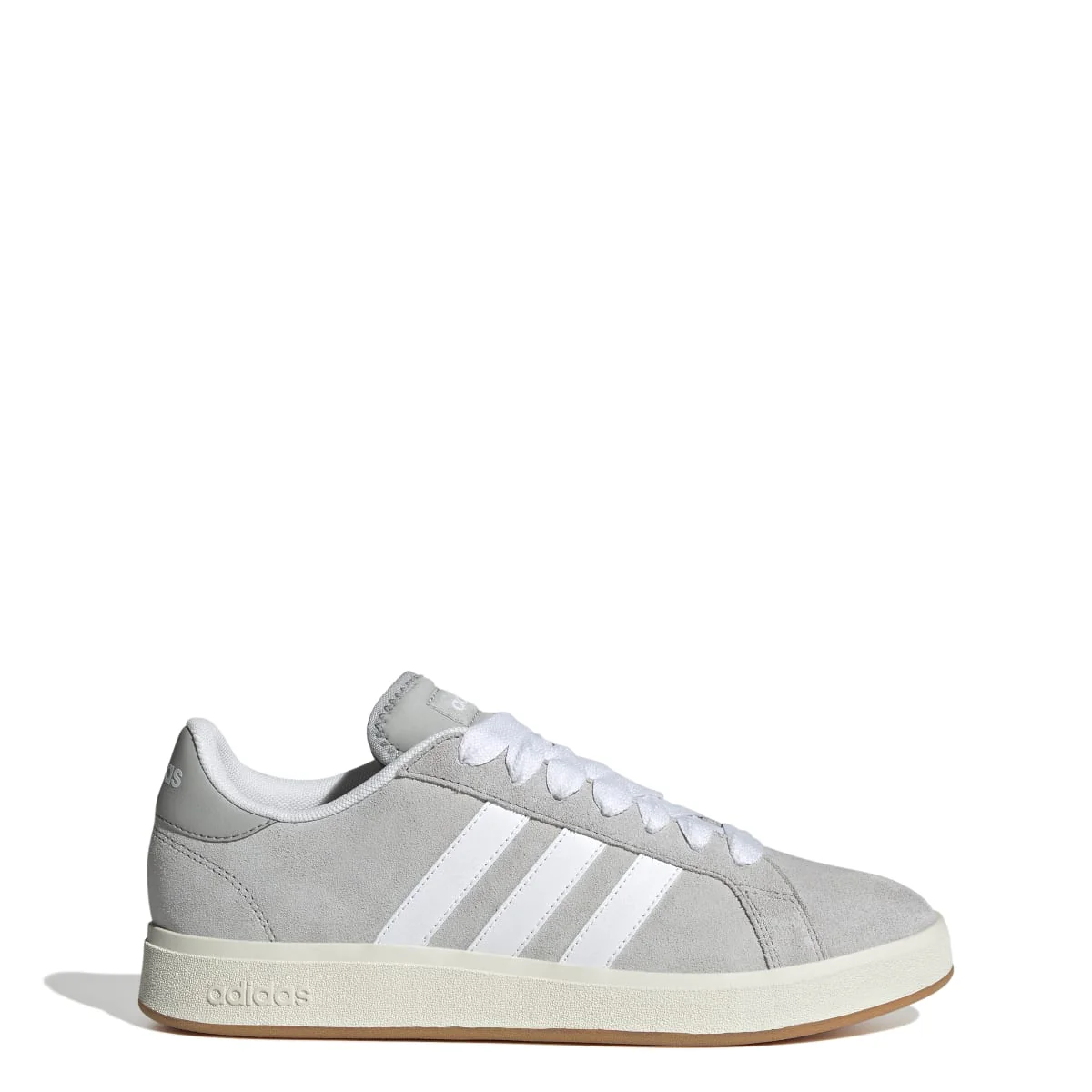 Sneakers da uomo grigie in pelle con logo adidas Grand Court 00s - Image 3