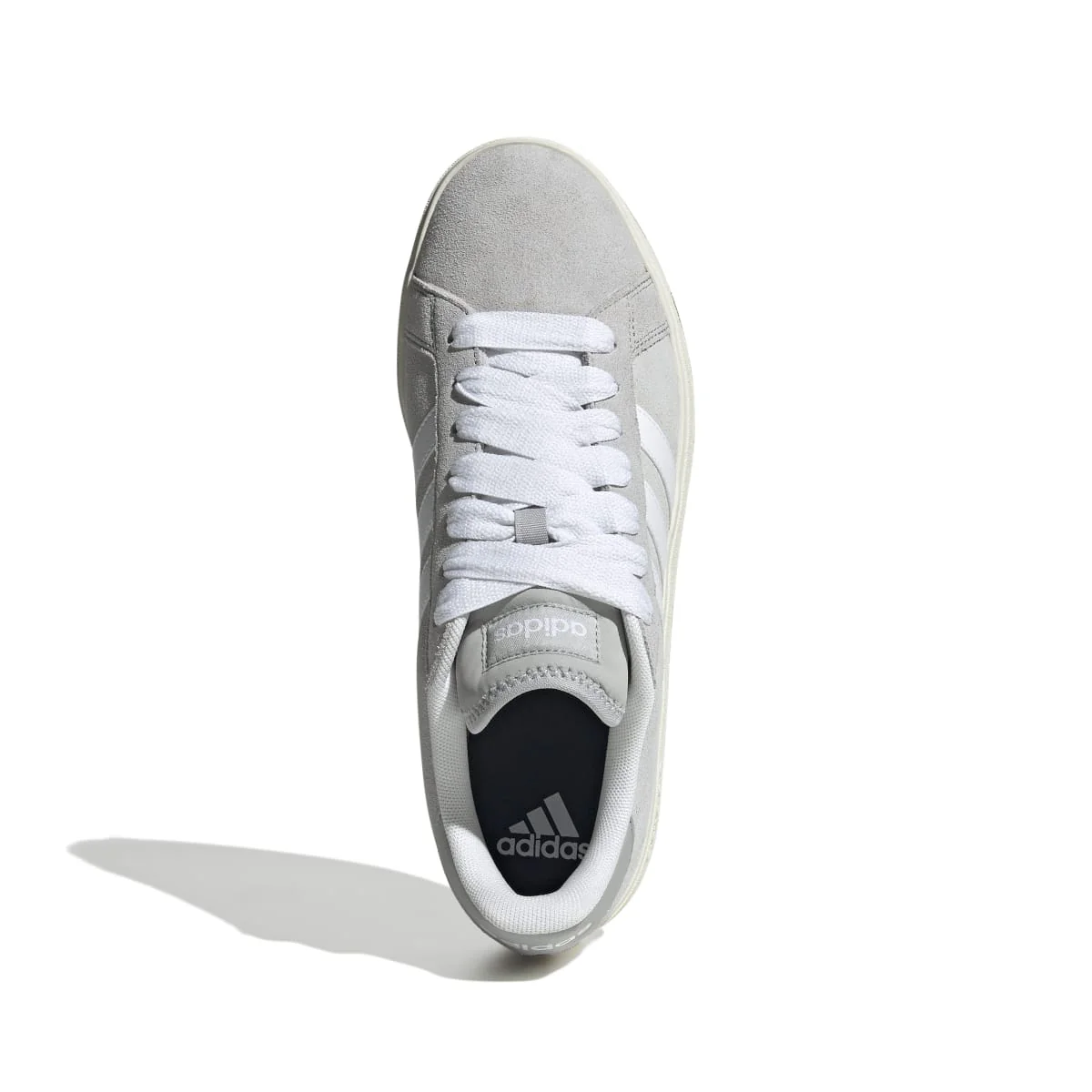 Sneakers da uomo grigie in pelle con logo adidas Grand Court 00s - Image 4