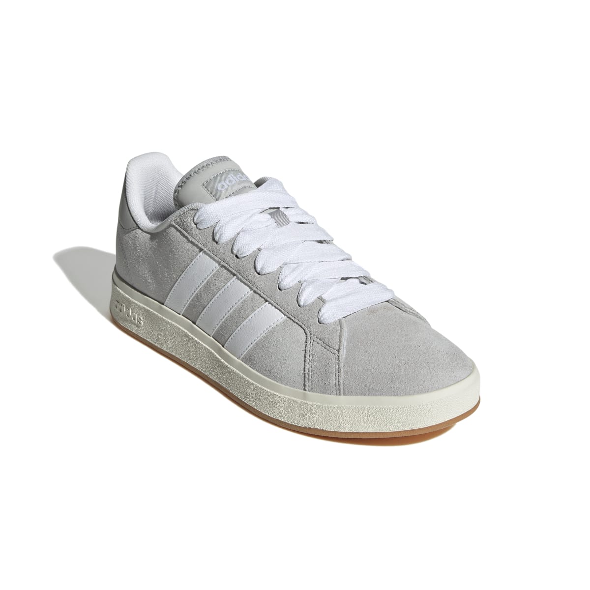 Sneakers da uomo grigie in pelle con logo adidas Grand Court 00s - Image 7