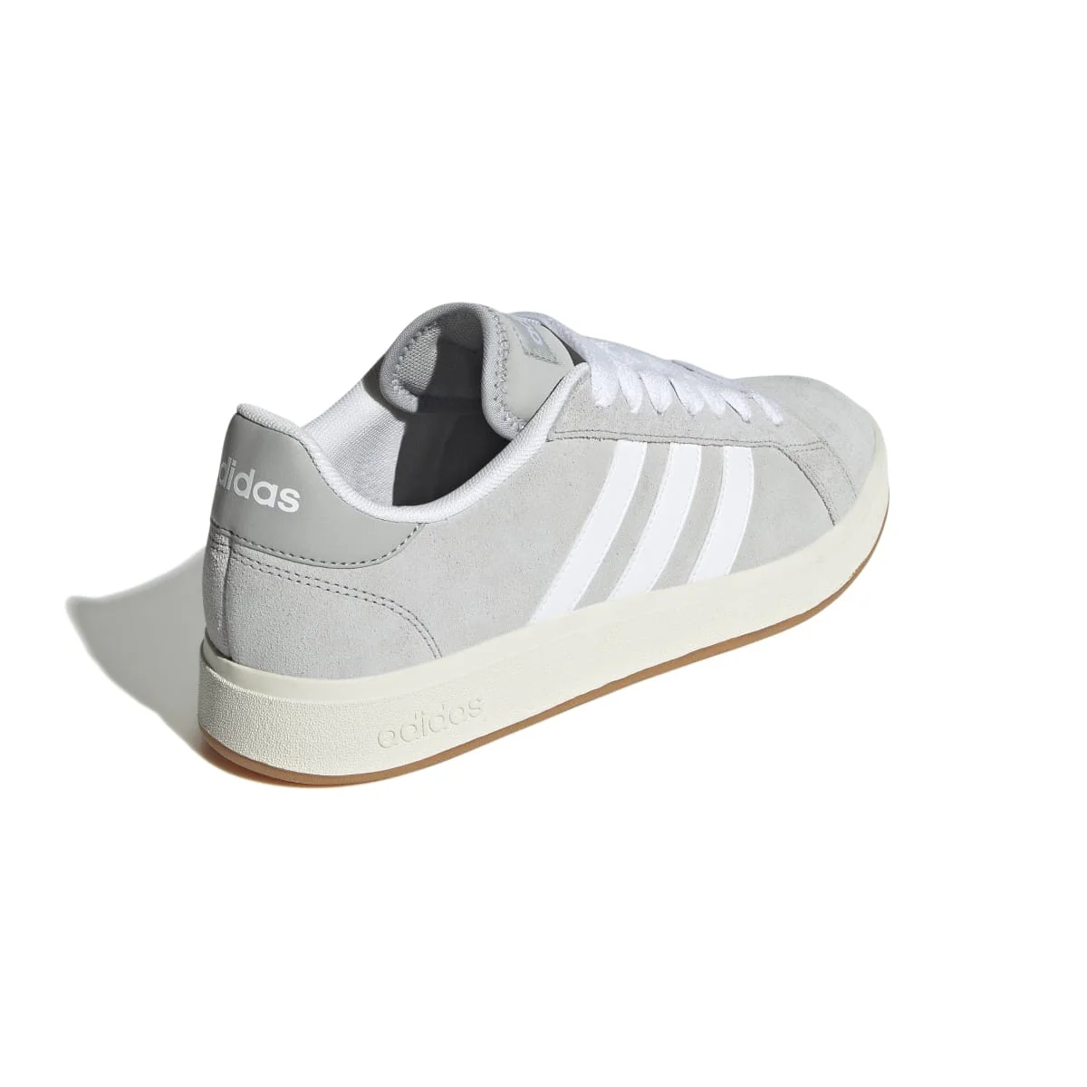 Sneakers da uomo grigie in pelle con logo adidas Grand Court 00s - Image 8