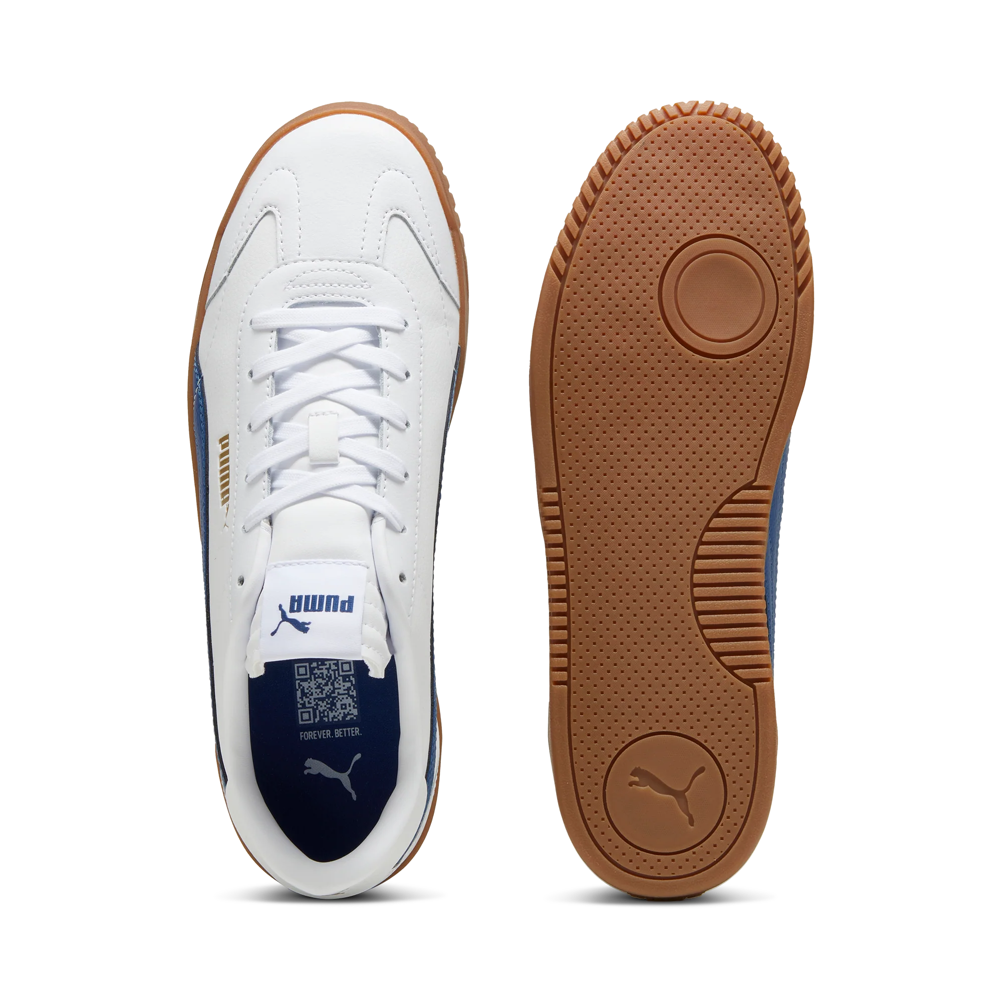Sneakers da uomo in pelle bianche e blu Puma Club 5v5 - Image 6
