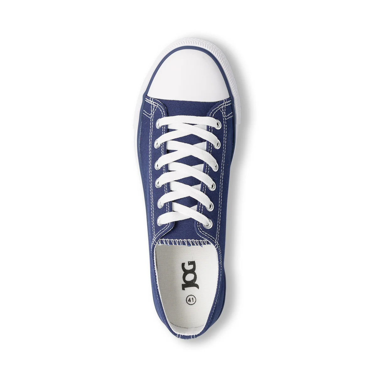 Sneakers da uomo in tessuto blu navy con sottopiede soft memory Jog - Image 4