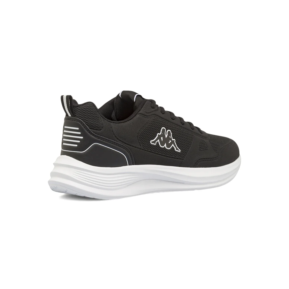 Sneakers da uomo Kappa nere in mesh con logo bianco a contrasto - Image 3