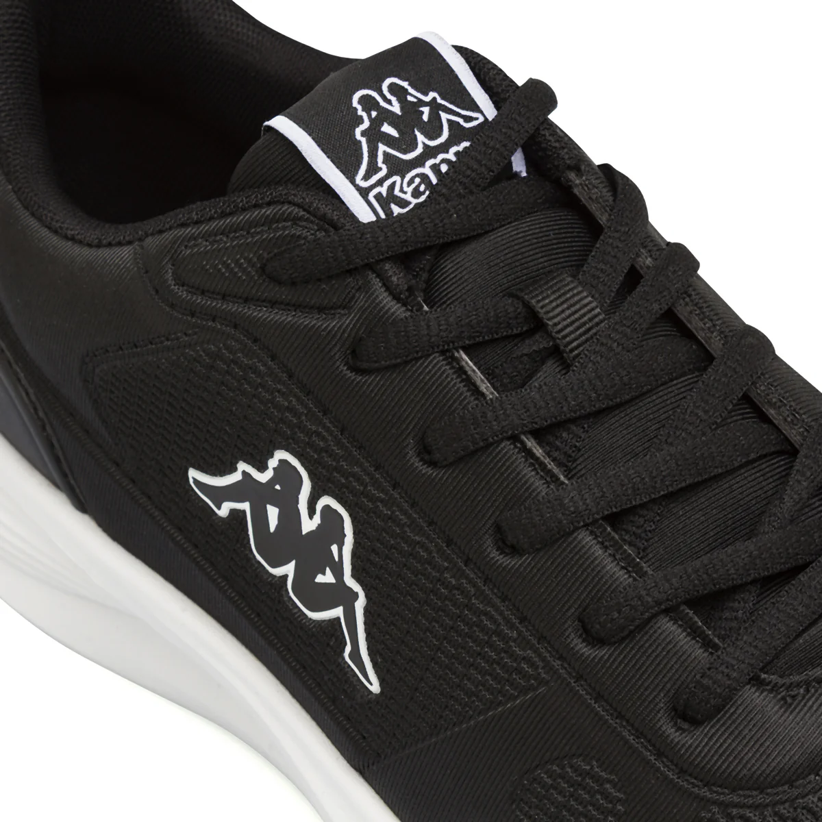 Sneakers da uomo Kappa nere in mesh con logo bianco a contrasto - Image 5