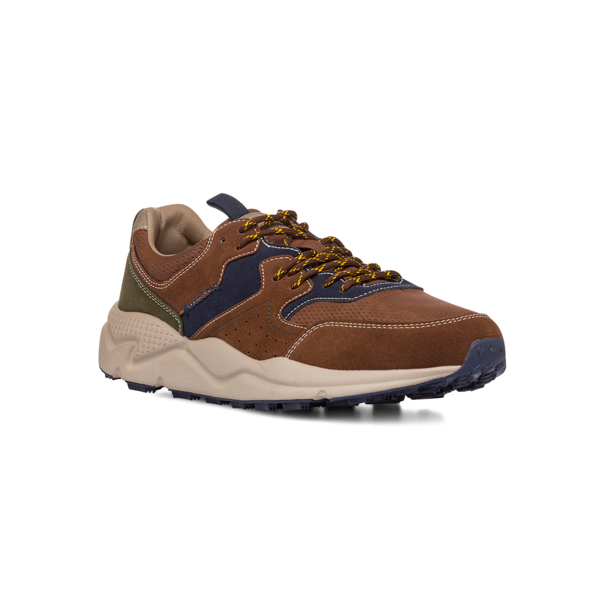 Sneakers da uomo marrone e blu con logo Gate 76 - Image 3