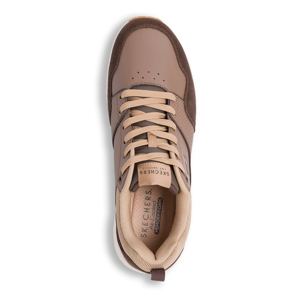 Sneakers da uomo marroni in memory foam Skechers Uno - Image 6