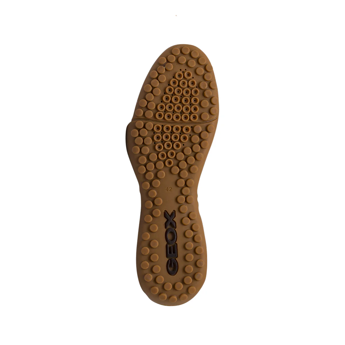 Sneakers da uomo marroni in pelle scamosciata con cuciture beige a contrasto Geox - Image 6