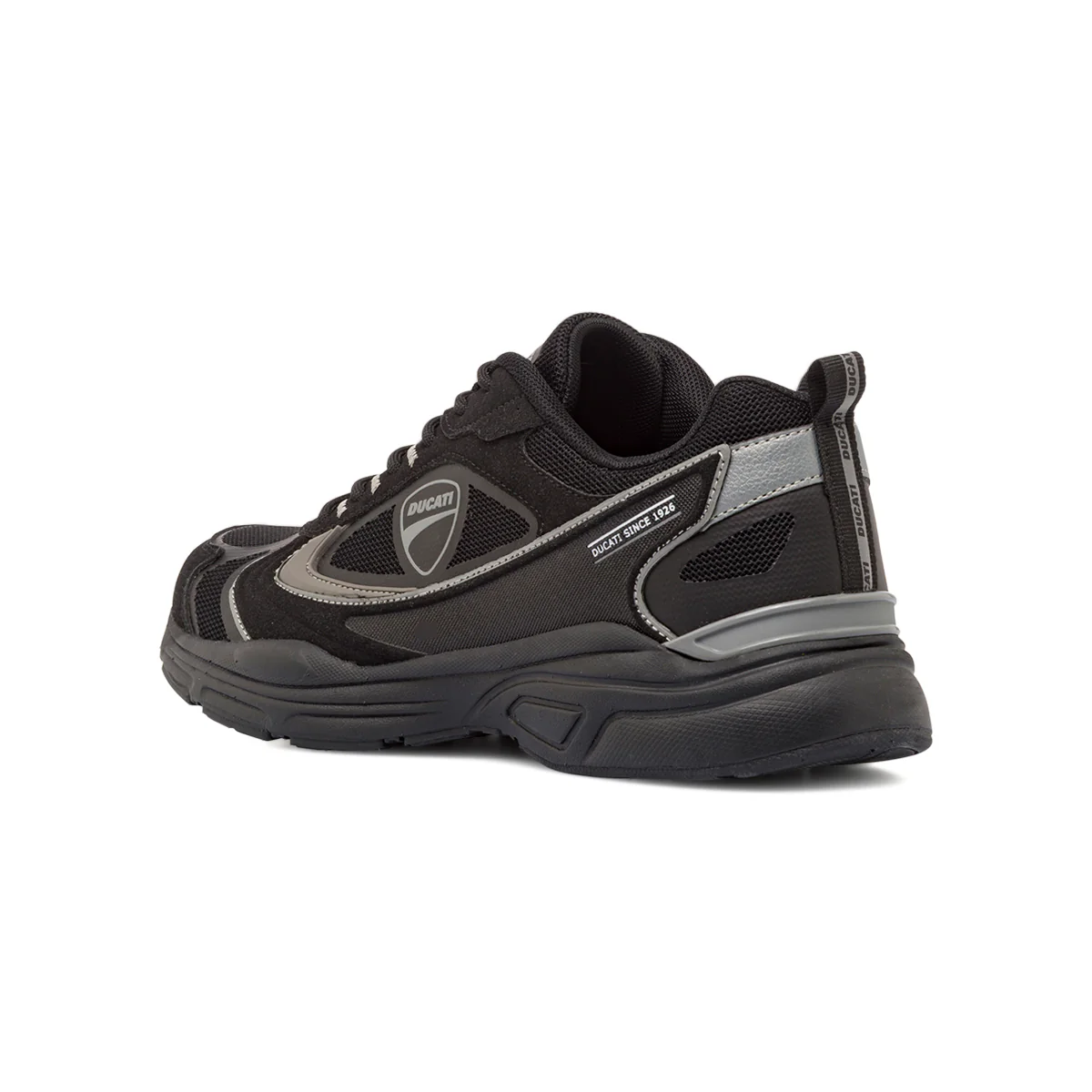 Sneakers da Uomo Nere con Dettagli Grigi e Suola Sportiva Ducati - Image 3