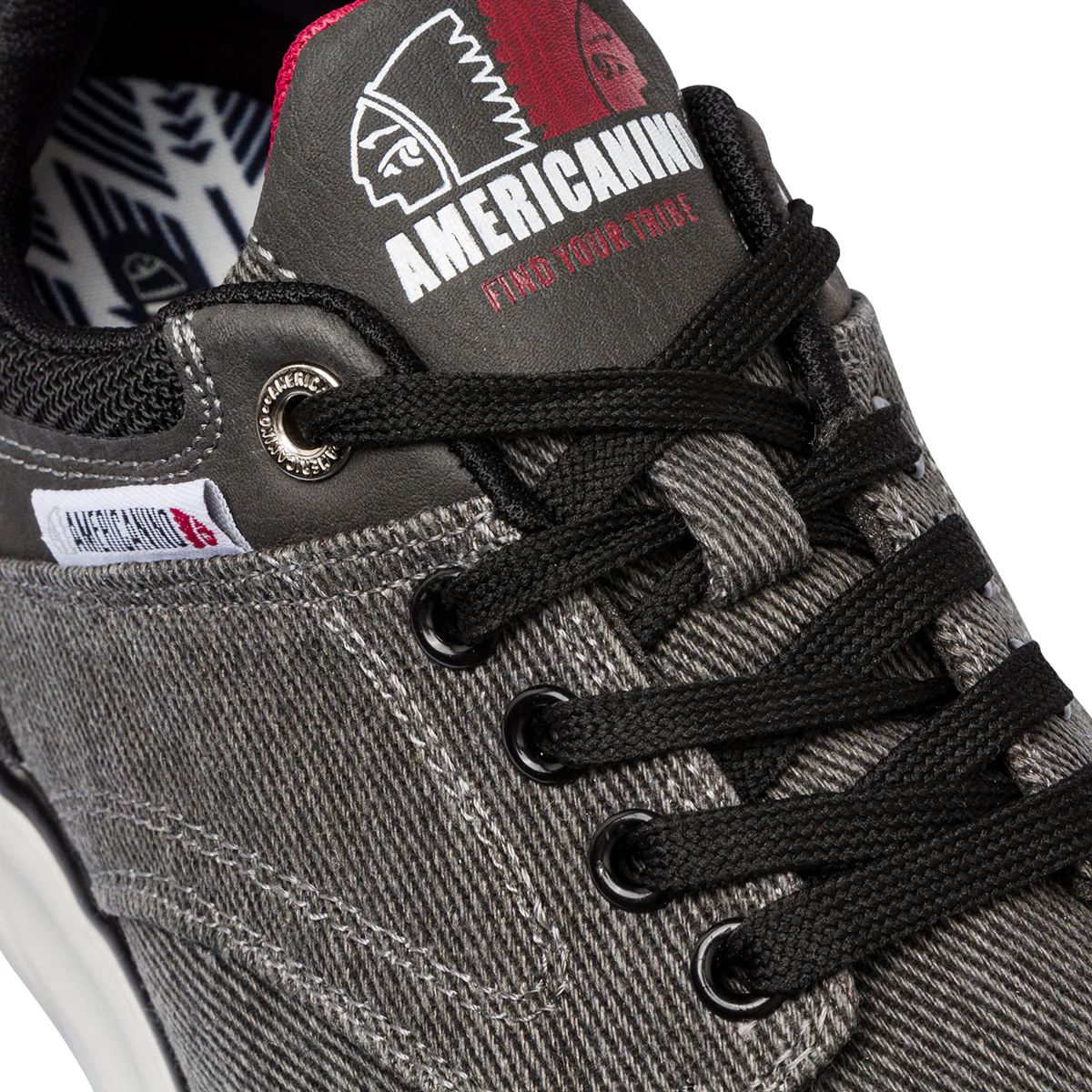Sneakers da uomo nere con dettagli rossi e logo Americanino - Image 6