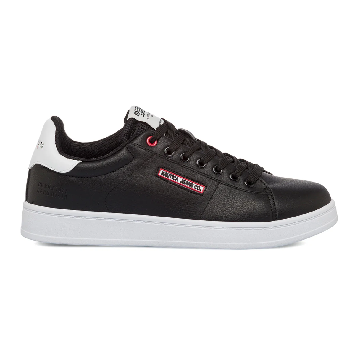 Sneakers da uomo nere con logo laterale Nautica jeans Saturno