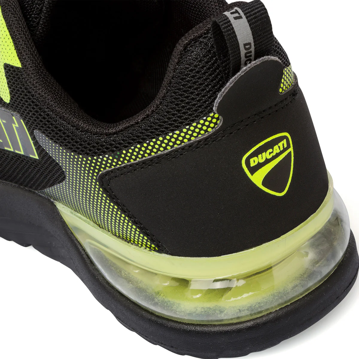 Sneakers da uomo nere e giallo fluo con suola ad aria Ducati Frontera 3 - Image 10