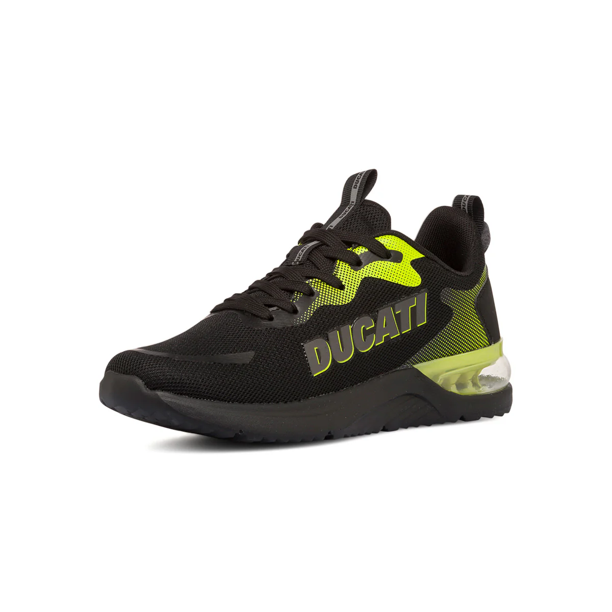 Sneakers da uomo nere e giallo fluo con suola ad aria Ducati Frontera 3 - Image 5