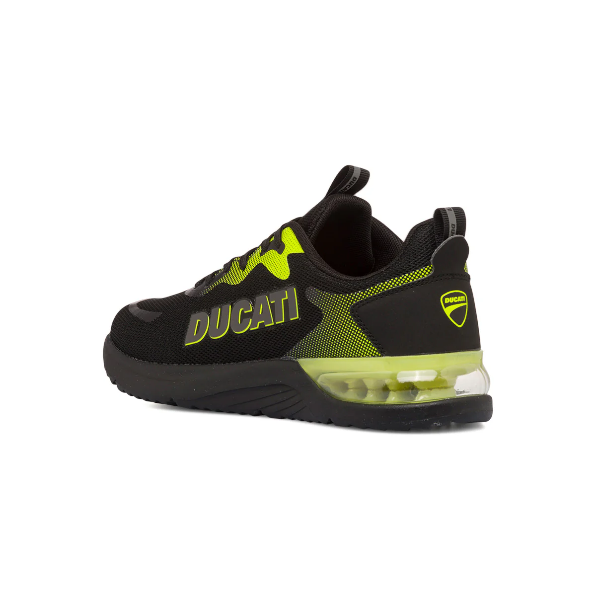 Sneakers da uomo nere e giallo fluo con suola ad aria Ducati Frontera 3 - Image 6