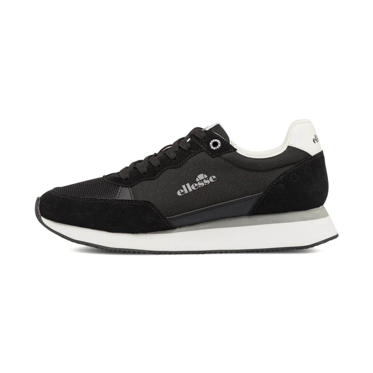 Sneakers da Uomo nere in mesh con dettagli effetto scamosciato Ellesse