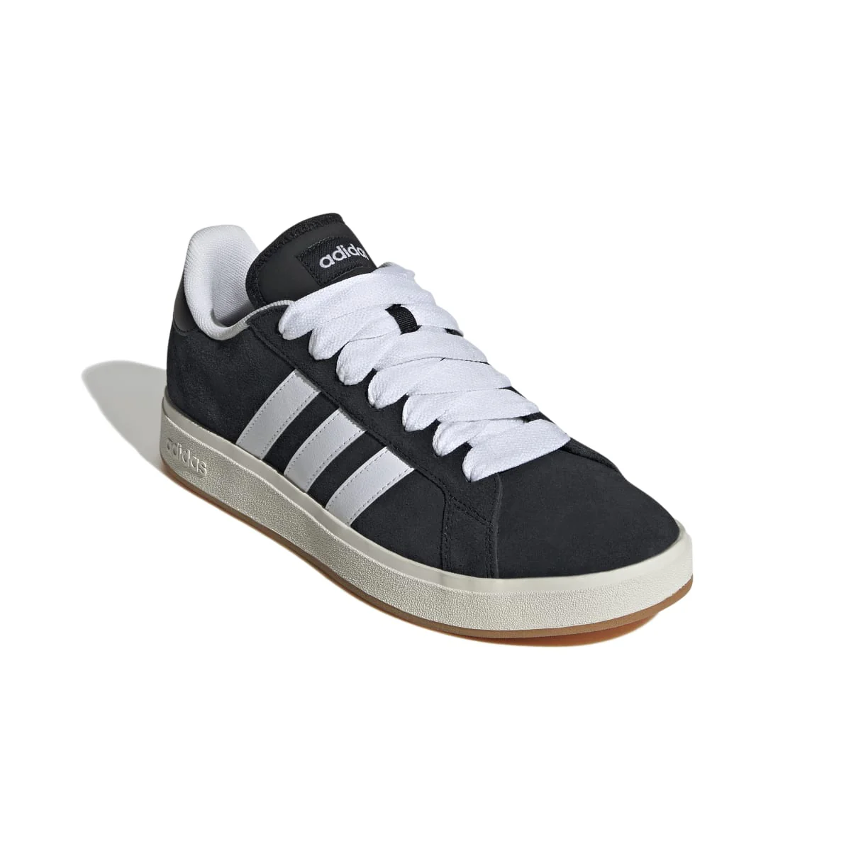 Sneakers da uomo nere in pelle con logo adidas Grand Court Base 00s - Image 4