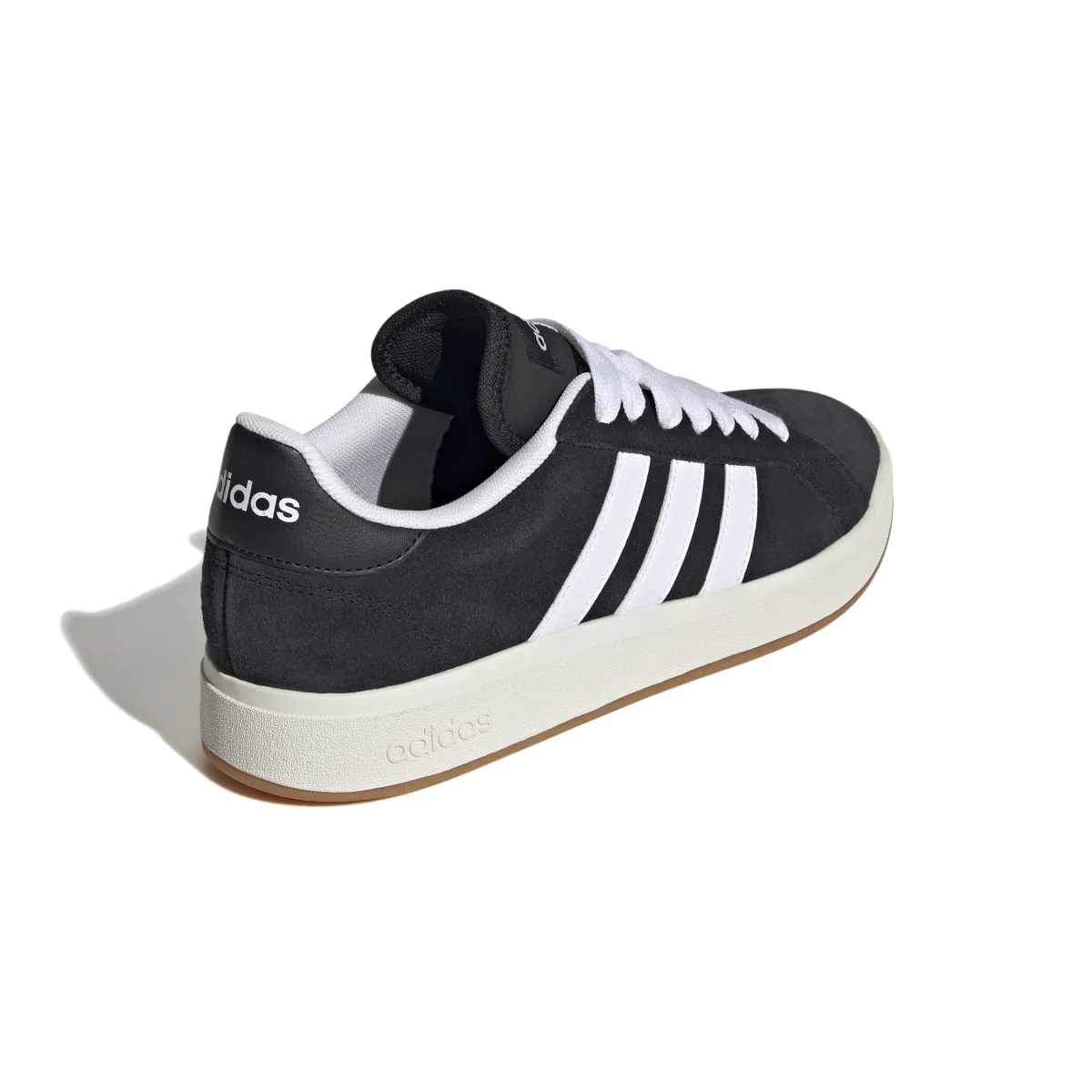 Sneakers da uomo nere in pelle con logo adidas Grand Court Base 00s - Image 5