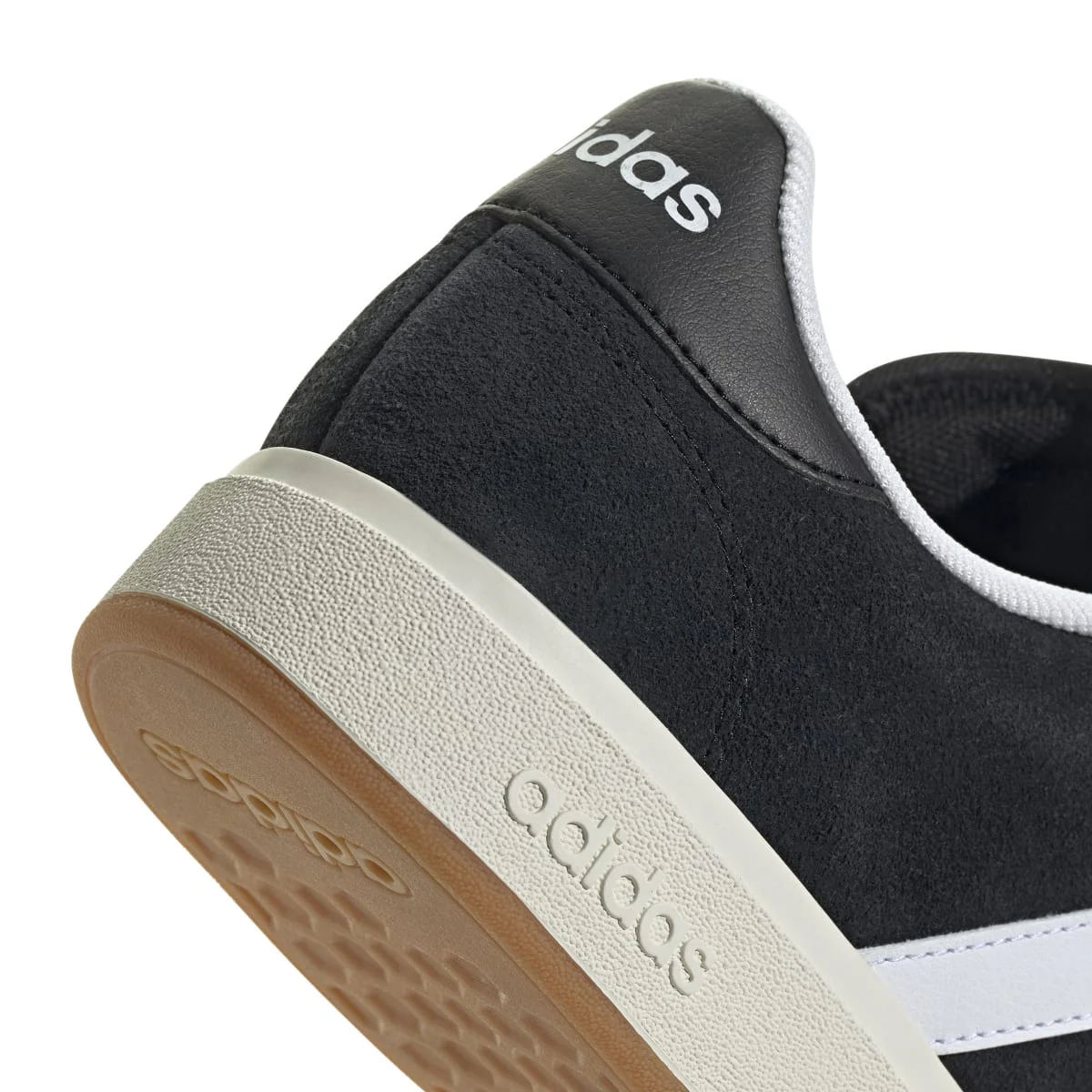 Sneakers da uomo nere in pelle con logo adidas Grand Court Base 00s - Image 6